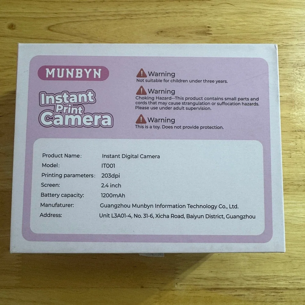 MUNBYN Kids‎ Instant Print Camera Unicorn Thermal Printing, DIY Tools, Ages 3+